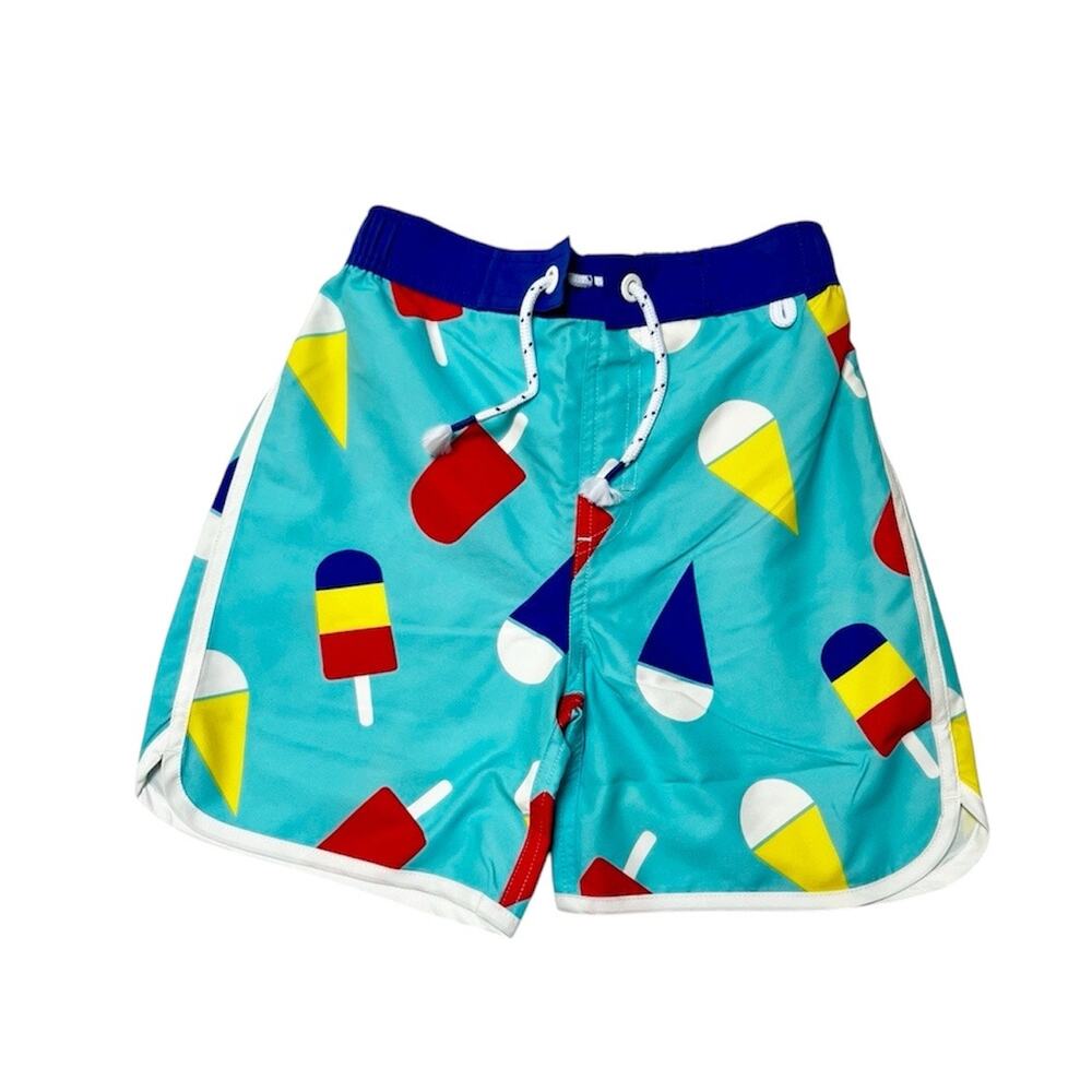 NWT Mini Boden Ice Cream Swim Trunks Size 8/9